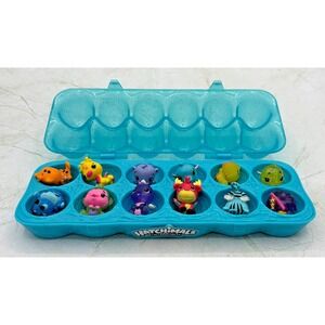Hatchimals Colleggtibles 12 Pack Blue Egg Carton Tray Assorted Animal Figurines